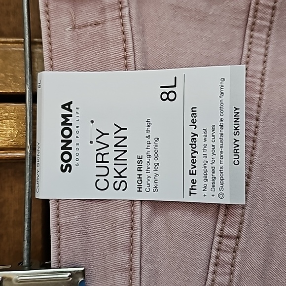 NWT Sonoma Curvy skinny High Rise  Stretch jeans Long 32-in Size 8L or 10L - Picture 8 of 10